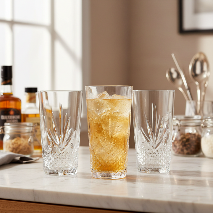 European Acrylic Unbreakable, Highball Glasses, Set of 4