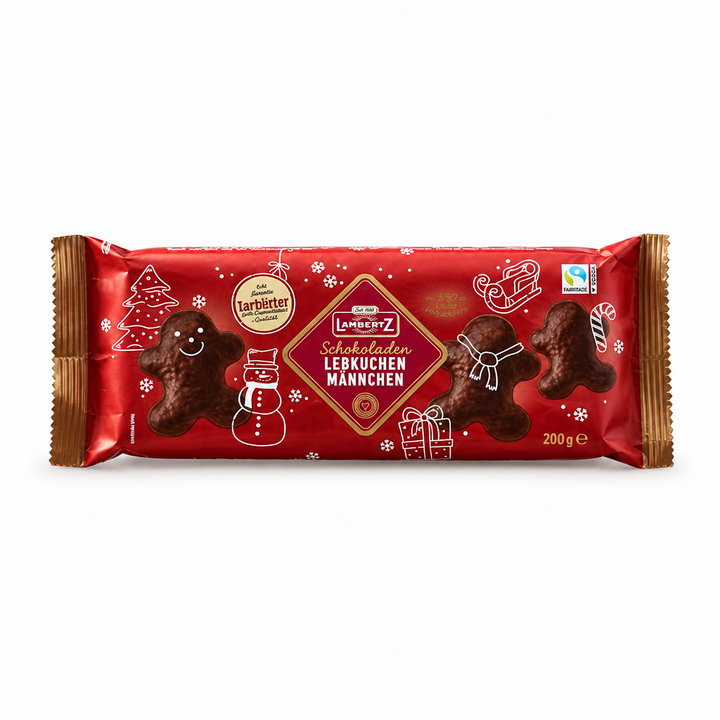 Lambertz Gingerbread Men Coated on Milk Chocolate