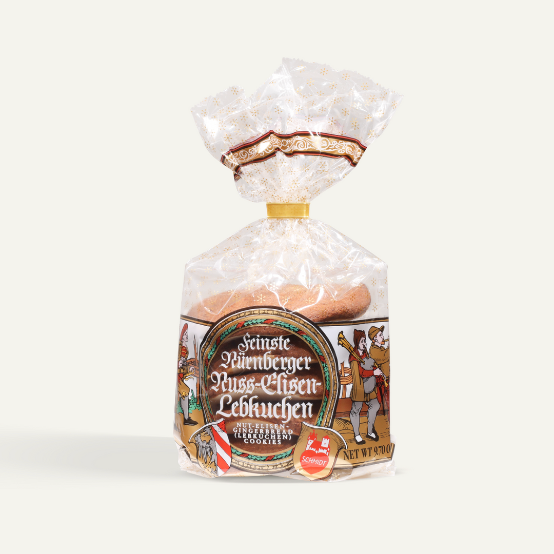 Lebkuchen Schmidt Nuss-Elisen five-cookie bag, front view