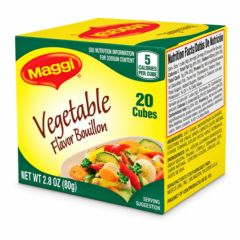 Maggi Vegetable Flavored Bouillon 20-cube box, 2.8 oz