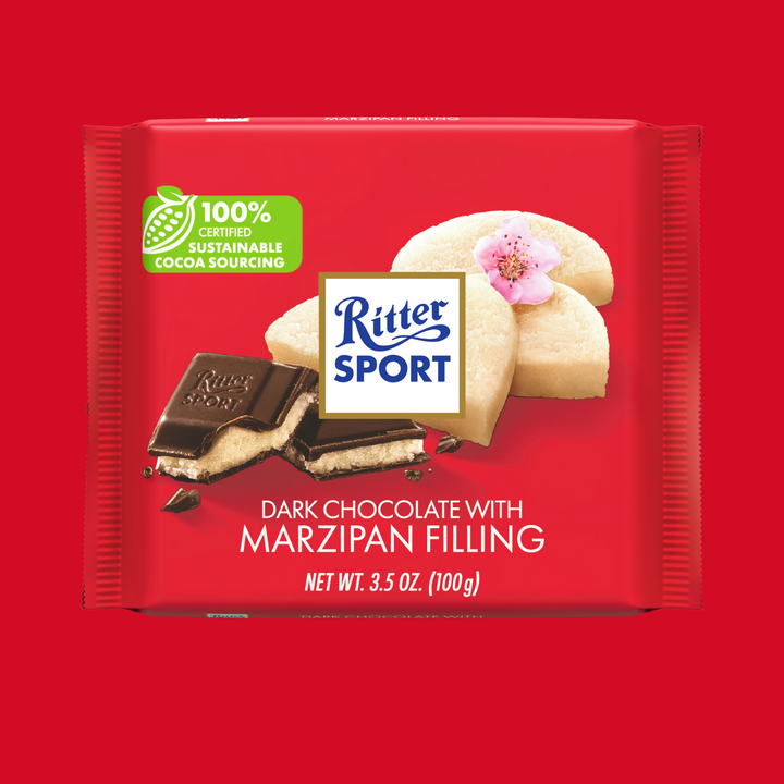 Ritter Sport Dark Chocolate Bar with Marzipan Filling
