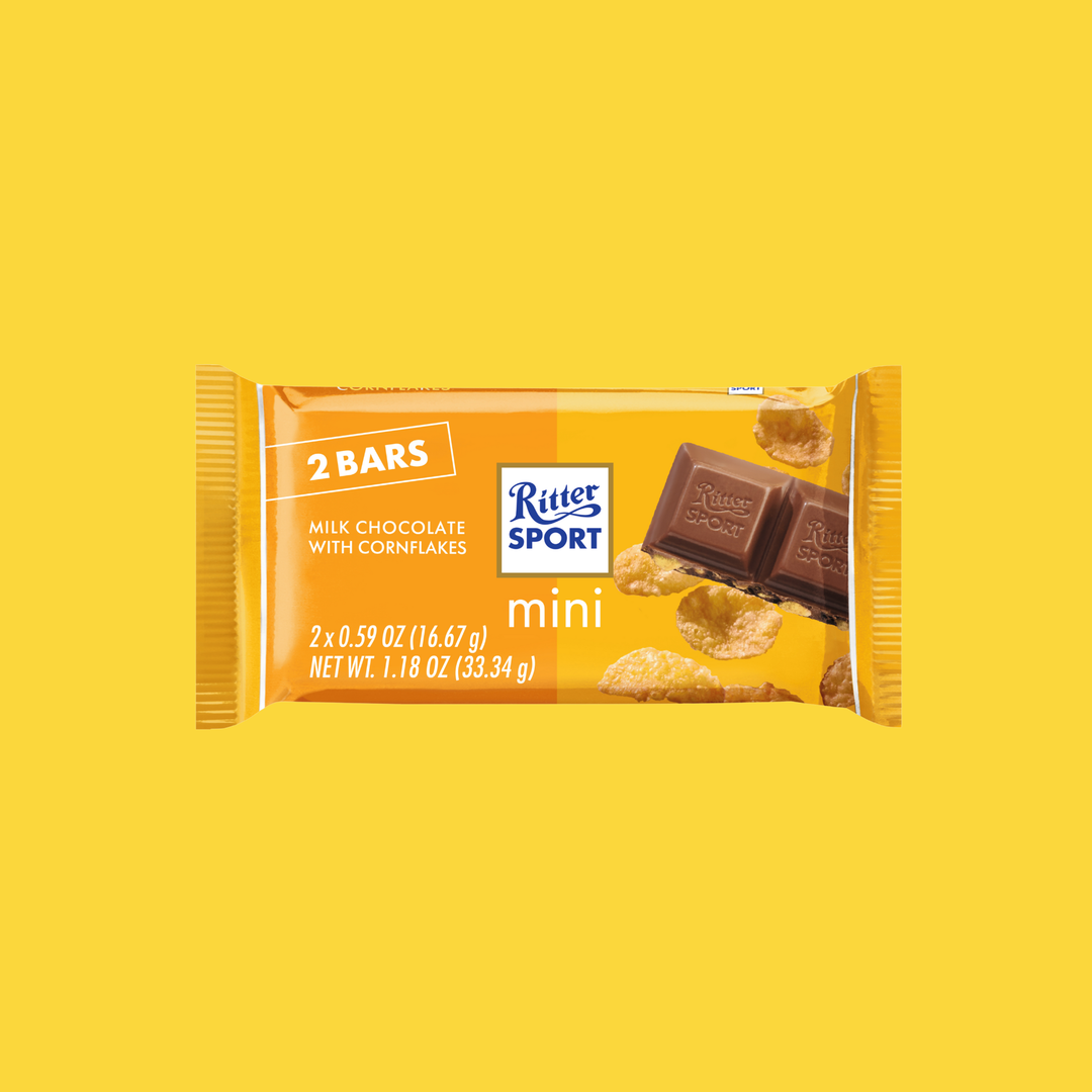 Ritter Sport 2 Pack Mini Milk Chocolate Bars with Cornflakes