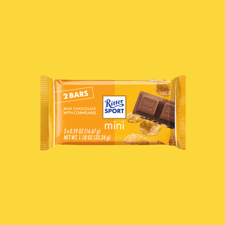 Ritter Sport 2 Pack Mini Milk Chocolate Bars with Cornflakes