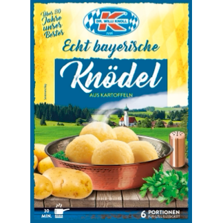 Dr. Knoll traditional Bavarian potato dumpling mix, 309 g box front