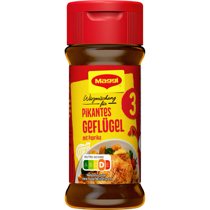 Maggi Type 3 paprika chicken seasoning in a 60 g shaker
