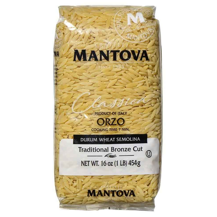 Mantova Bronze Die Pasta Orzo 1 LB