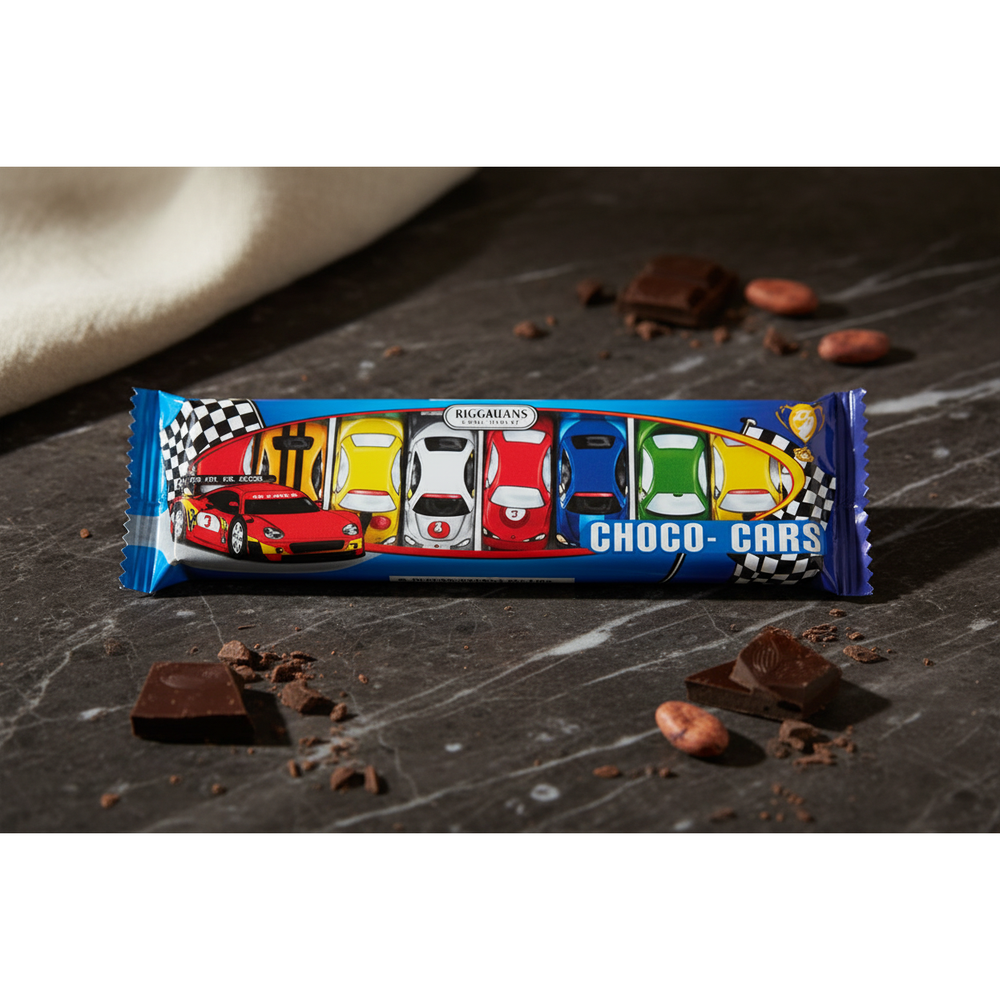 RIEGELEIN SOLID CHOC CARS 8 PC 35/3.1 OZ