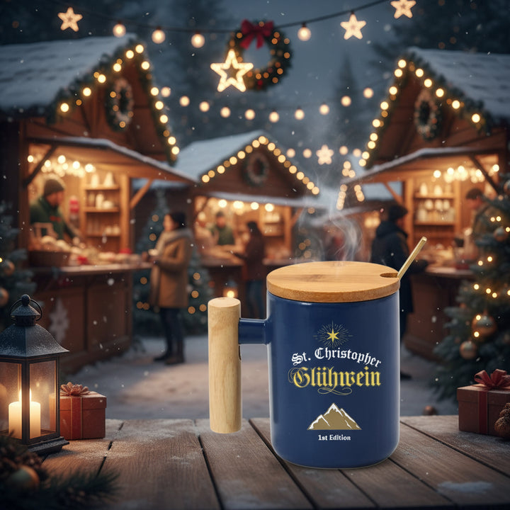 St. Christopher Gluehwein Mug with Spoon “Limited Edition”