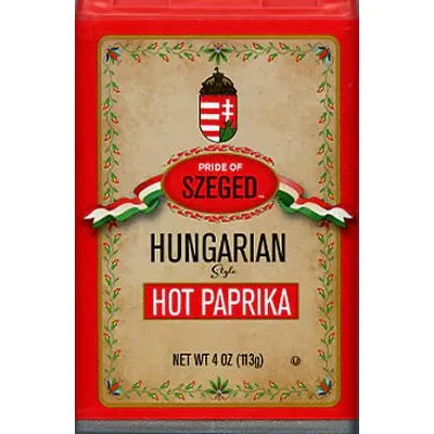 Szeged Hungarian hot paprika, 4 oz tin front