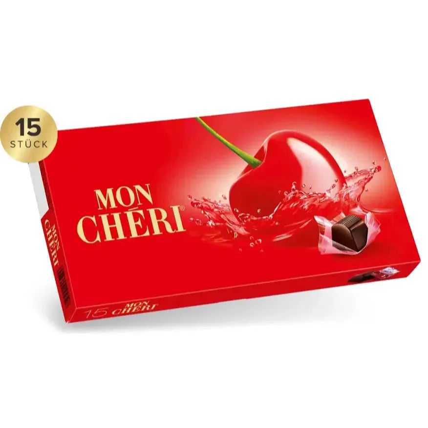 Ferrero Mon Cheri Chocolate Covered Cherries, 15 Piece Box