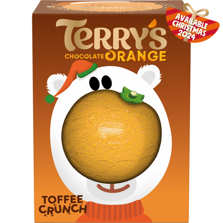 Terry's Chocolate Orange Toffee Crunch holiday box with gold foil ball