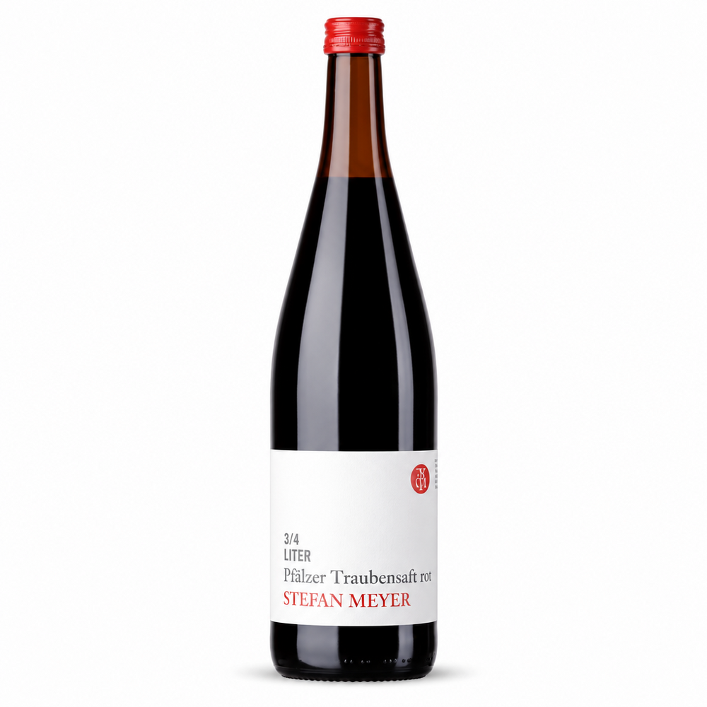 Stefan Meyer red grape juice, 750 ml bottle on white