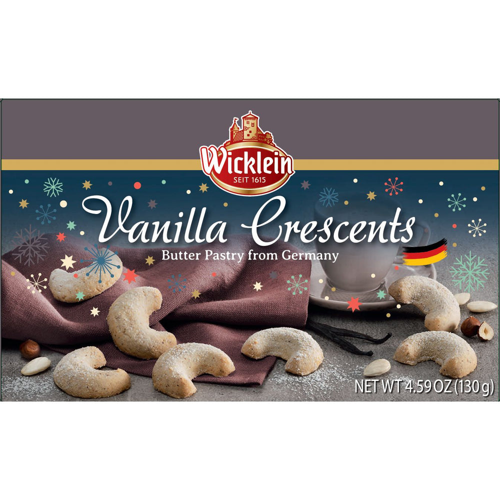 Wicklein Vanilla Crescents butter pastry cookies, 130 g gift box