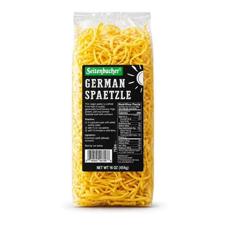 Seitenbacher vegan German Spätzle, 454 g bag, front view