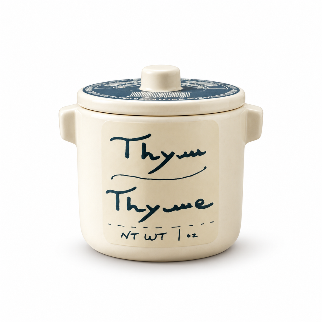 Anysetiers du Roy thyme, 25 g ceramic pot front