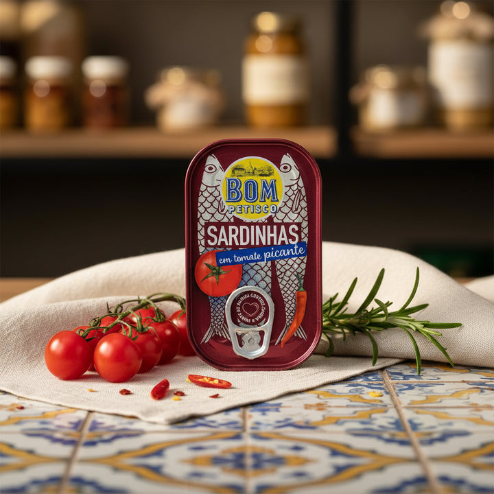 Bom Petisco Sardines in Hot Tomato