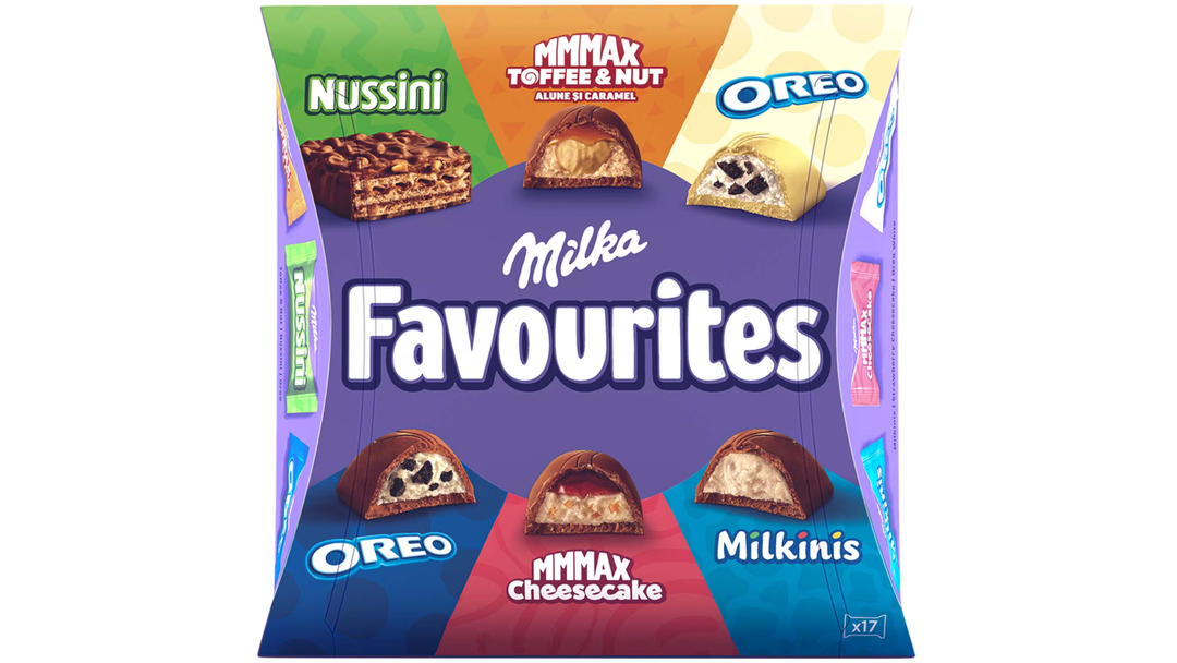 Milka Favourites chocolate assortment 95g package