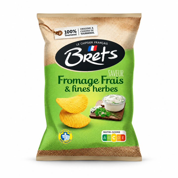 Bret's Fromage Frais and Fine Herbs potato chips 125 g bag