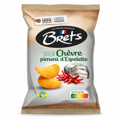 Brets Potato Chips with Goat Cheese and Espelette Chili Pepper