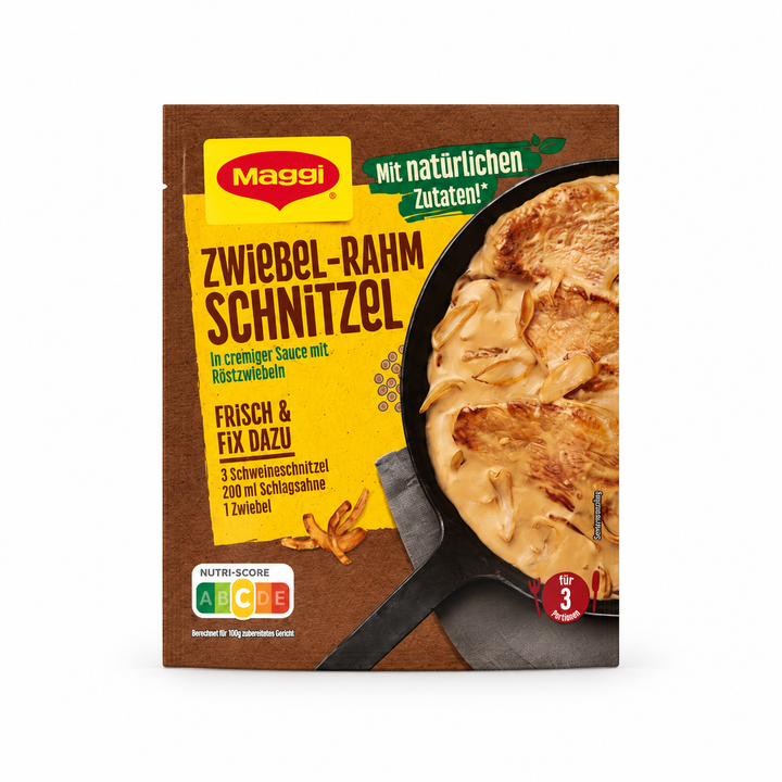 Maggi Fix Zwiebel-Rahm Schnitzel 33 g seasoning packet, front view