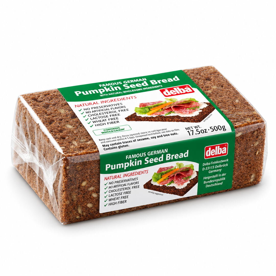 Delba pumpkin seed bread 500 g loaf, front view