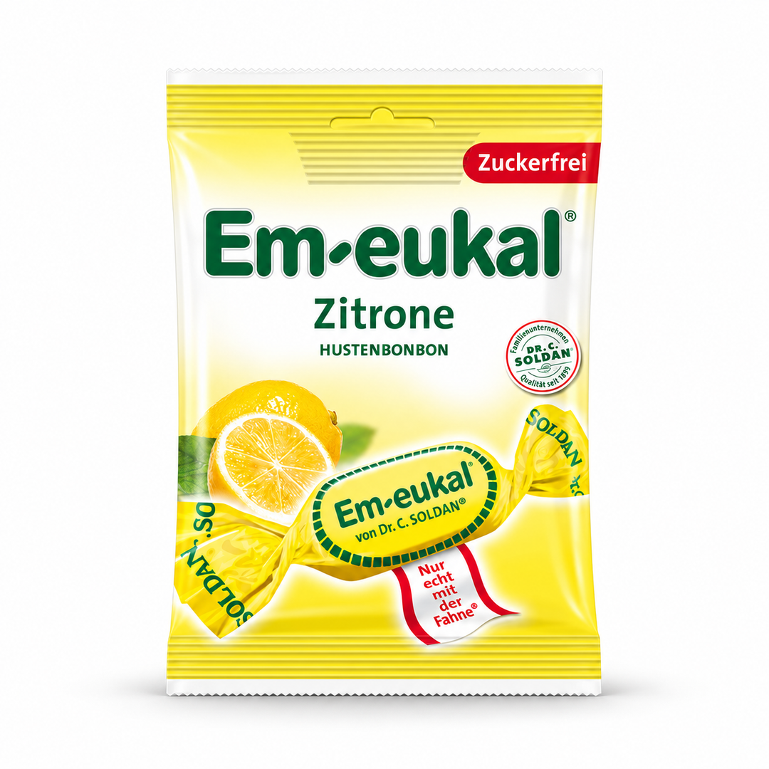 Em-eukal Zitrone lemon sugar-free lozenges 75 g bag