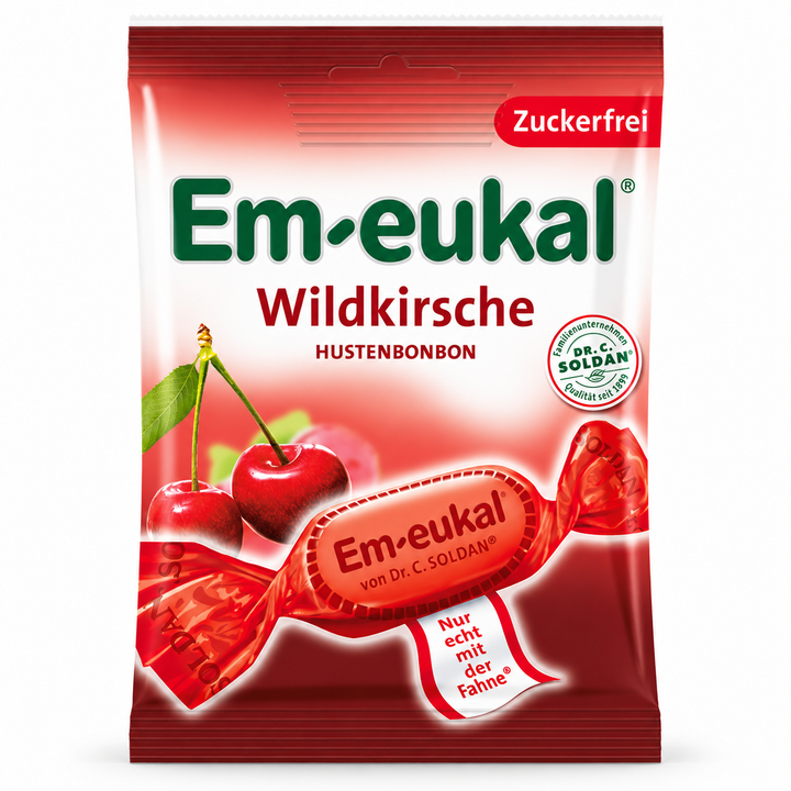 Em-eukal Wild Cherry sugar-free lozenges 75 g bag