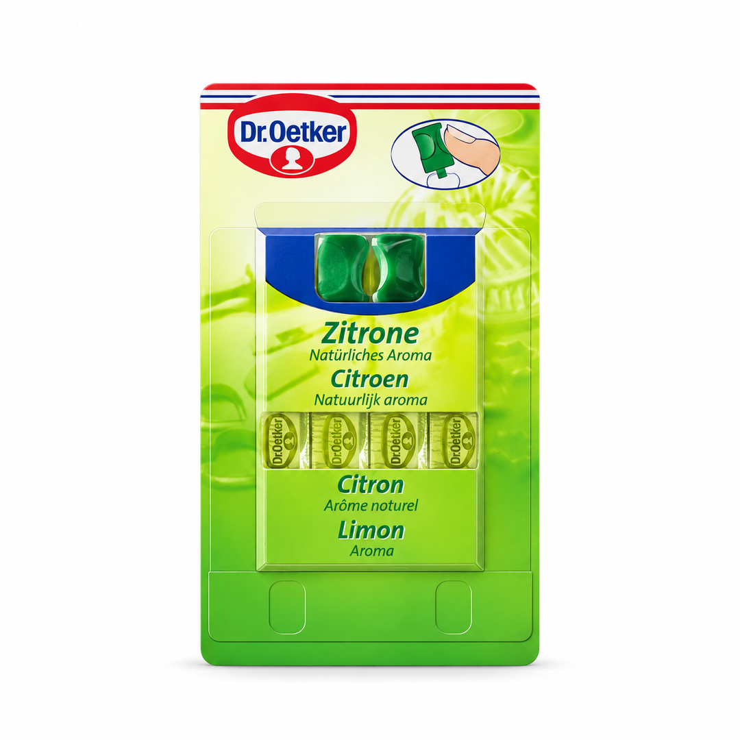 Dr. Oetker Lemon Aroma, four 2 ml tubes