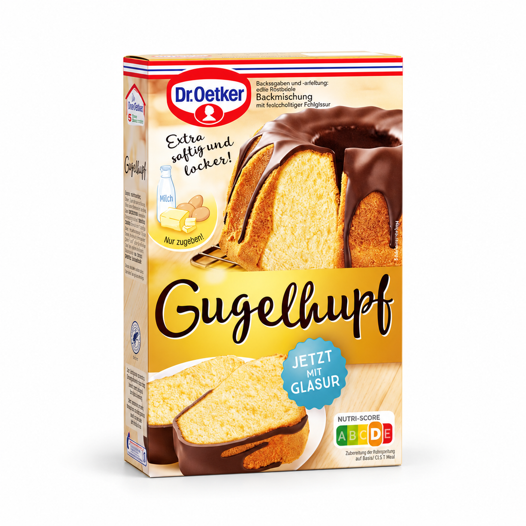 Dr. Oetker Gugelhupf baking mix with glaze 525 g box