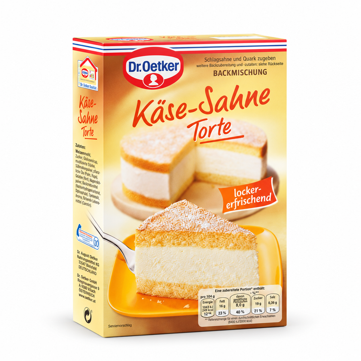 Dr. Oetker Käse-Sahne Torte 385 g cake mix box