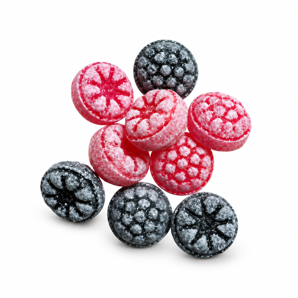 Hermann the German Woodberry Mix Hard Candy on a pure white background