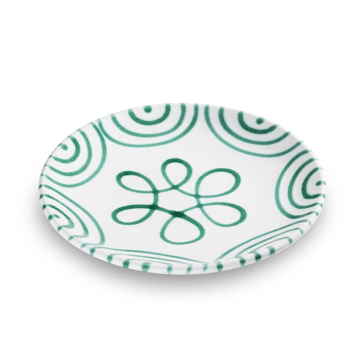 Gmundner Keramik Green Flamed Dessert Plate, 20 cm — official product photo