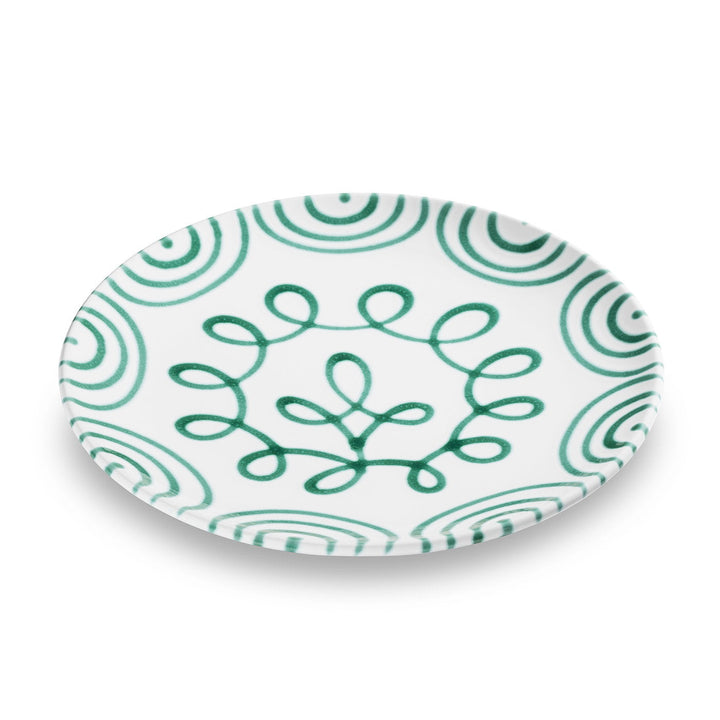 Gmundner Keramik Green Flamed Dinner Plate, 25 cm — official product photo