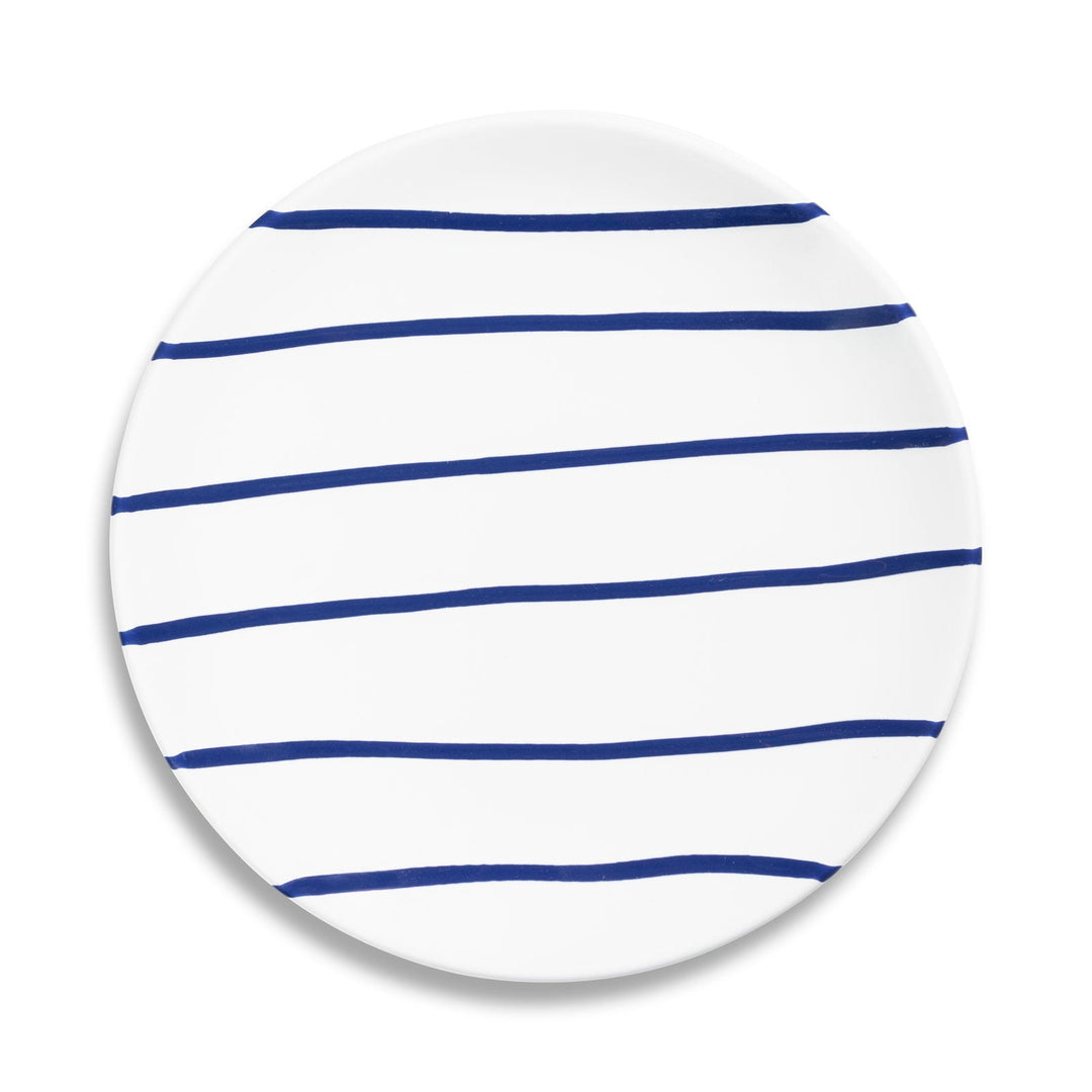 Gmundner Keramik Striped Navy Blue Dessert Plate, 20 cm — official product photo