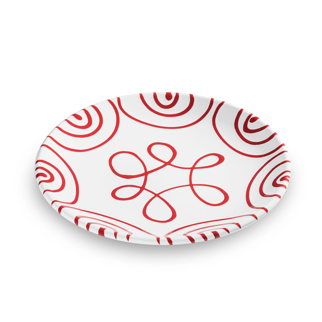 Gmundner Keramik Red Flamed Dessert Plate, 20 cm — official product photo