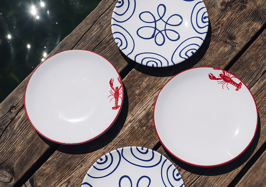 Navy Blue Flamed collection styling; other pieces and accessories sold separately