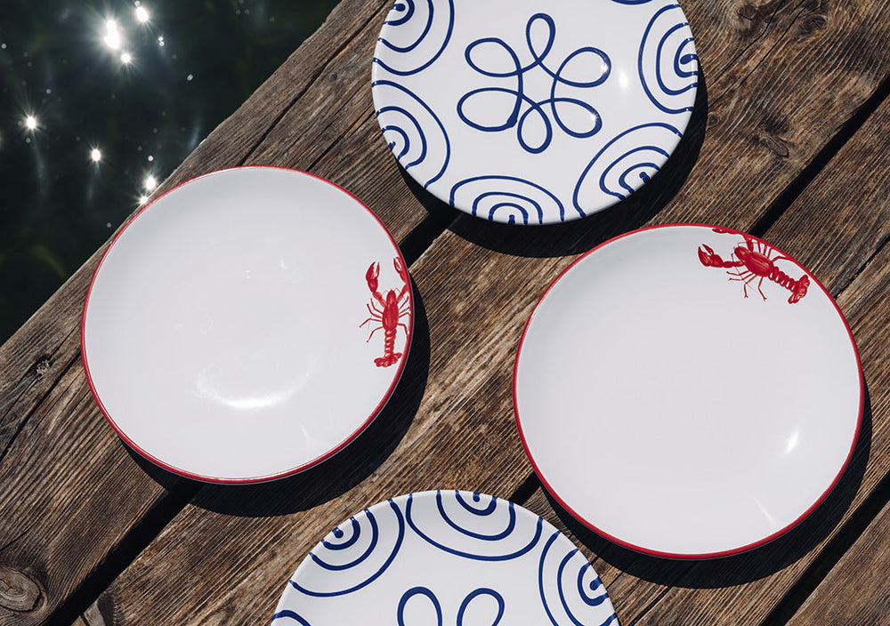 Navy Blue Flamed collection styling; other pieces and accessories sold separately