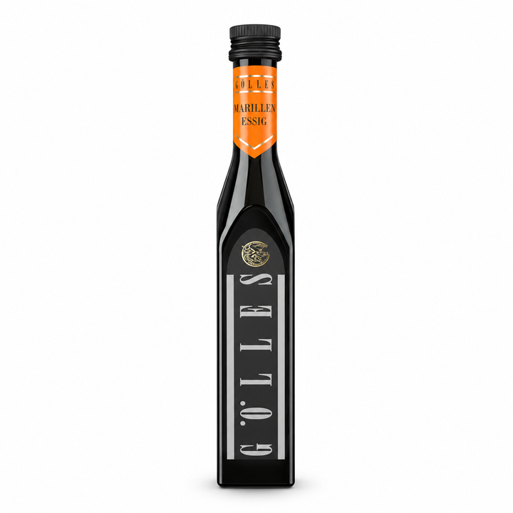 Gölles Apricot Vinegar 250 ml bottle, front view