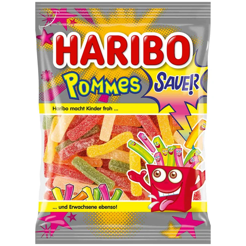 Haribo Sauer Pommes 100 g bag, front view