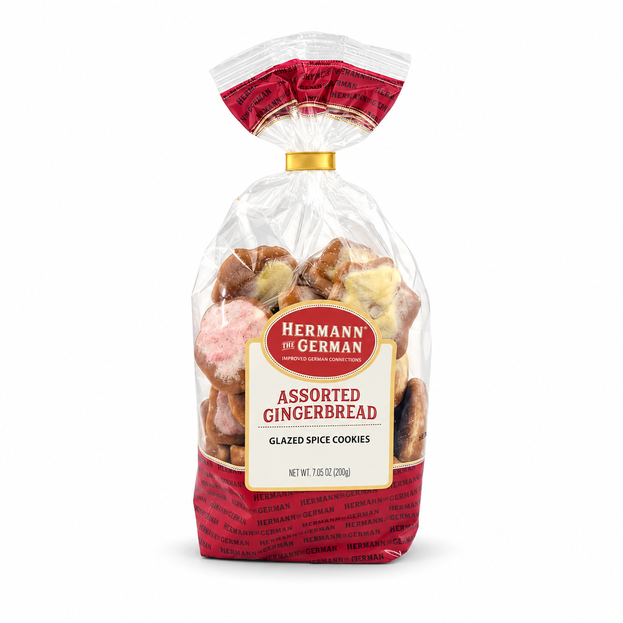 Hermann the German Assorted Gingerbread centered on a pure white background