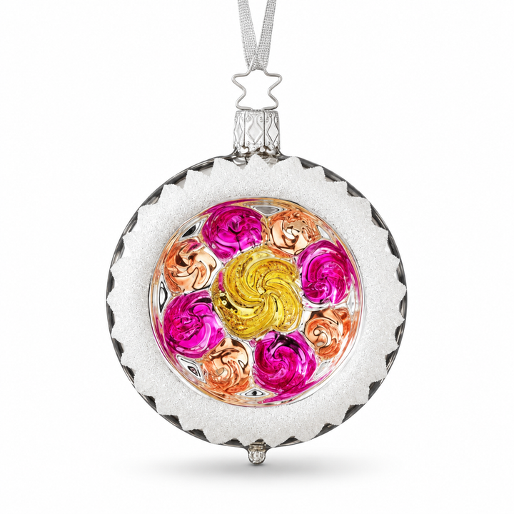 Inge-Glas Ornament Reflections round glass ornament, front view