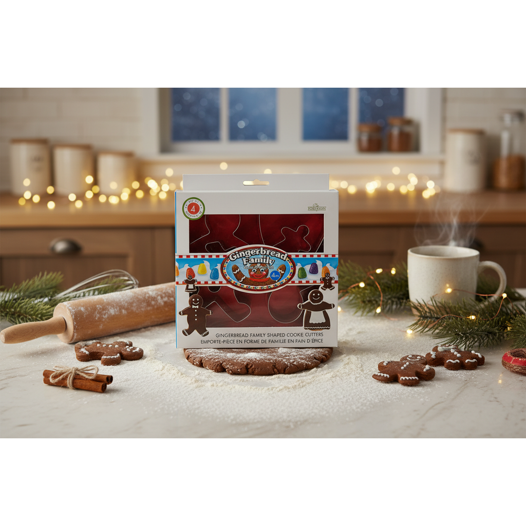 Gingerbread Family Cookie Cutter Set, 4-Piece