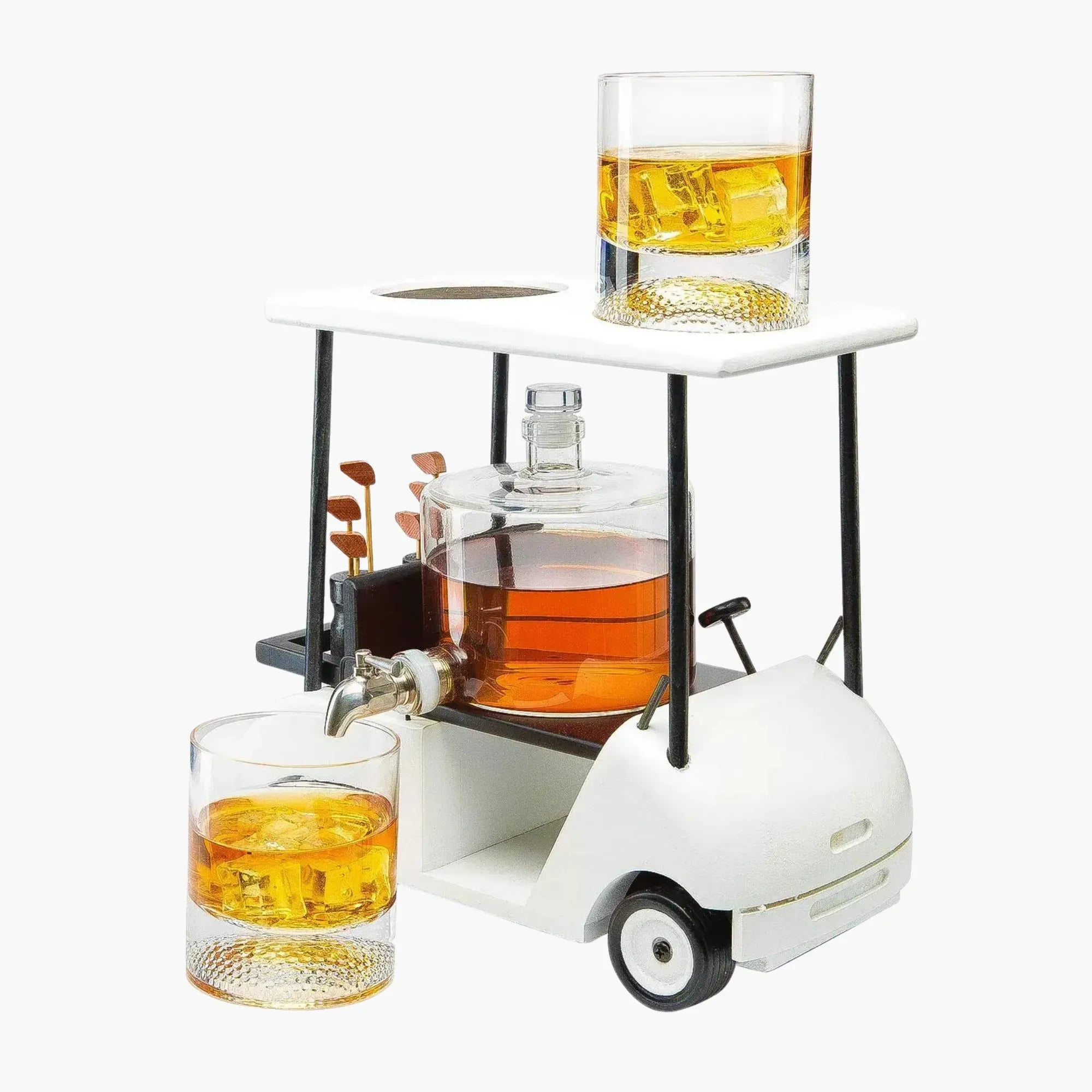 Golf Cart Whiskey Decanter & Glasses
