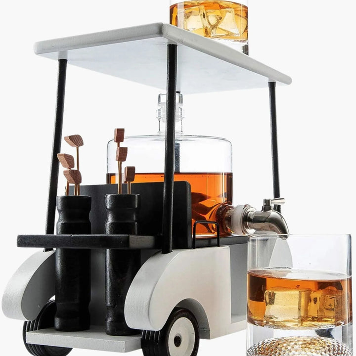 Golf Cart Whiskey Decanter & Glasses