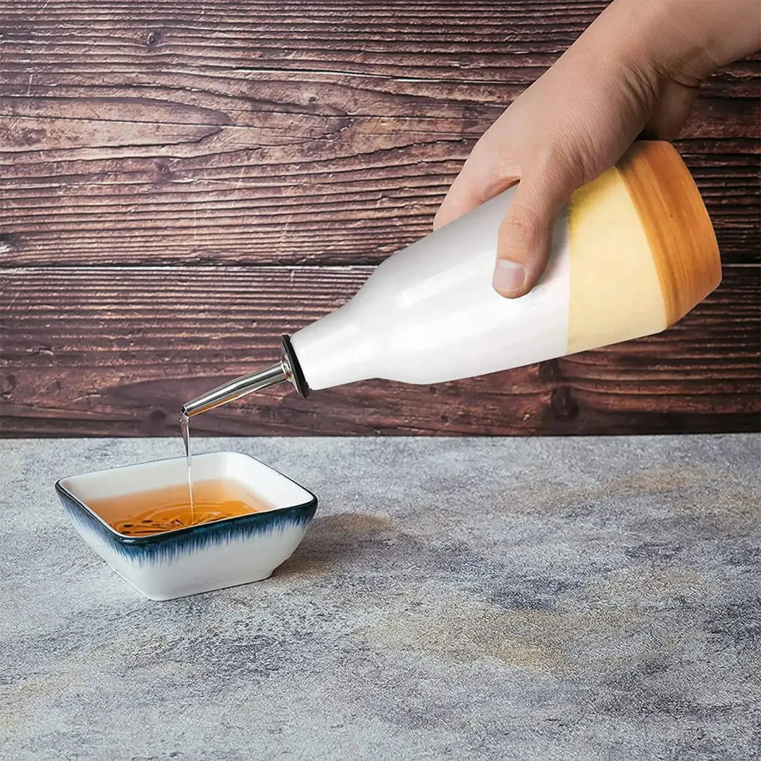 Ceramic Olive Oil Dispenser Bottle - 400ml