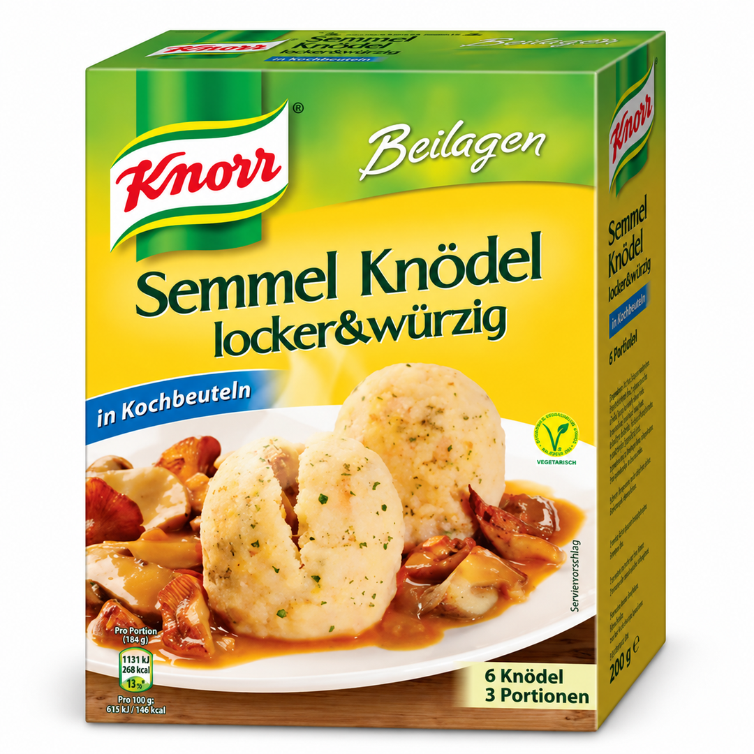 Knorr Semmel Knödel bread dumplings 200 g box with six boiling bags
