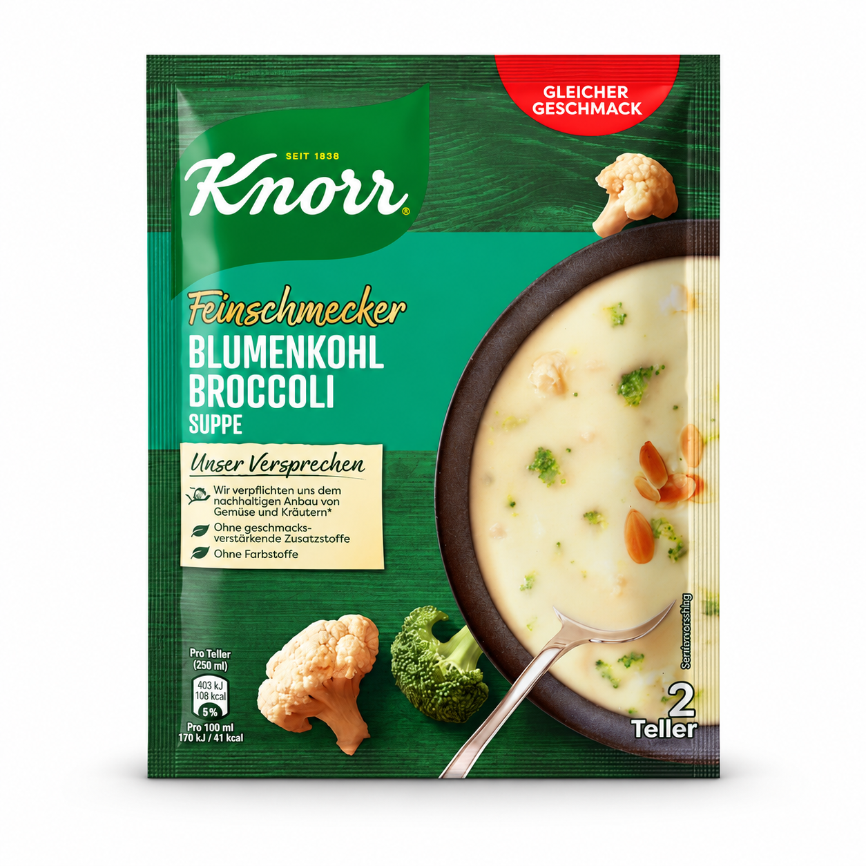 Knorr Broccoli and Cauliflower Cream Soup, 67 g packet