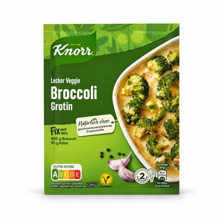 Knorr Fix Broccoli Gratin 49 g seasoning packet, front view