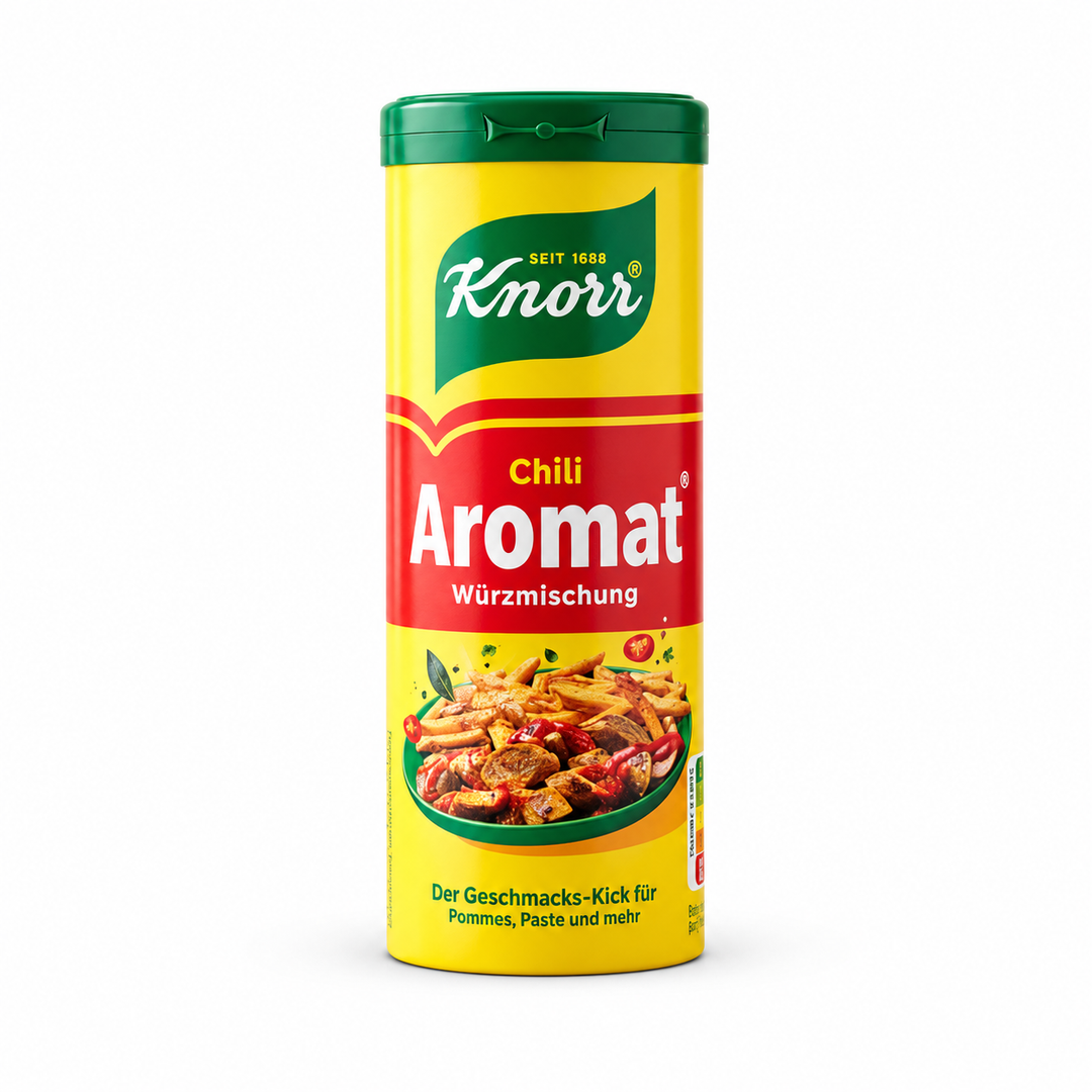 Knorr Chili Aromat seasoning shaker on white background