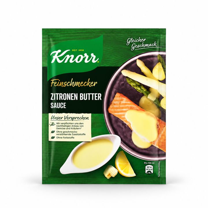 Knorr Feinschmecker Lemon Butter Sauce mix, 51 g pouch, front view